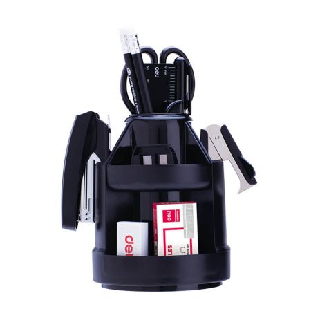 Suport birou rotativ cu accesorii DELI, 15 piese
